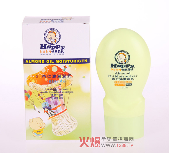 快樂貝比杏仁油滋潤乳讓肌膚更柔軟嫩滑