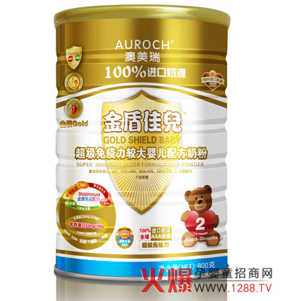 金盾佳兒牛奶粉2段 100%進(jìn)口奶源
