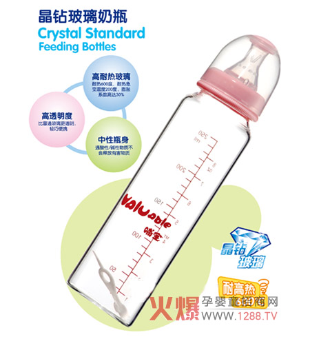 哺寶晶鉆玻璃奶瓶已通過多家國際權威機構認證