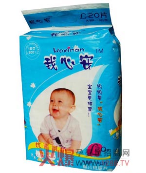 我心安嬰幼兒紙尿褲，透氣表層干爽不悶熱