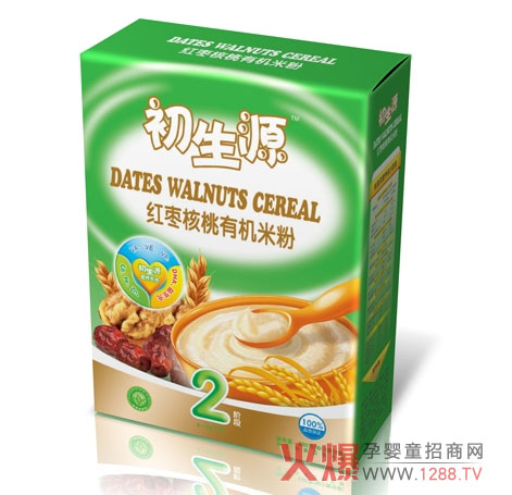 給力益生紅棗核桃有機米粉均衡寶寶營養(yǎng)