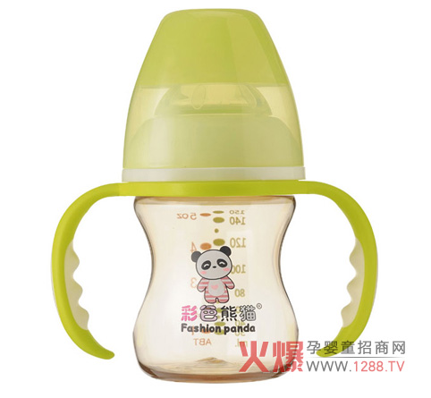 彩色熊貓PPSU嬰兒葫蘆奶瓶 健康環(huán)保材質(zhì)