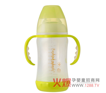 彩色熊貓寬口晶鉆防爆自動(dòng)吸管奶瓶產(chǎn)品特色簡介