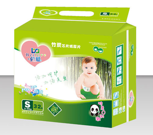 倍愛特柔超薄竹炭芯片紙尿褲L碼（小包裝）
