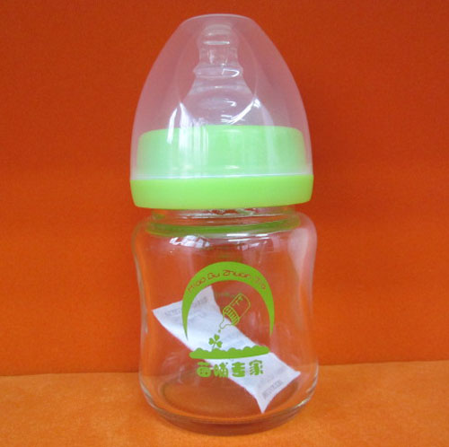 苗哺專(zhuān)家4安寬口抗摔防爆玻璃奶瓶120ml