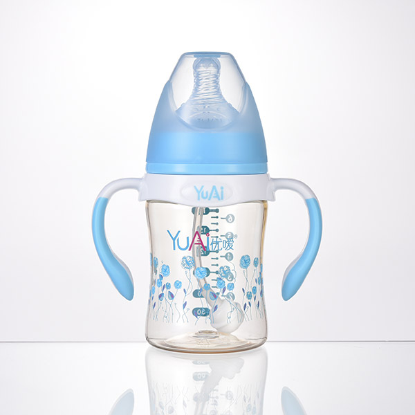 優(yōu)噯6寬口弧線型手柄自動PPSU奶瓶（180ml）
