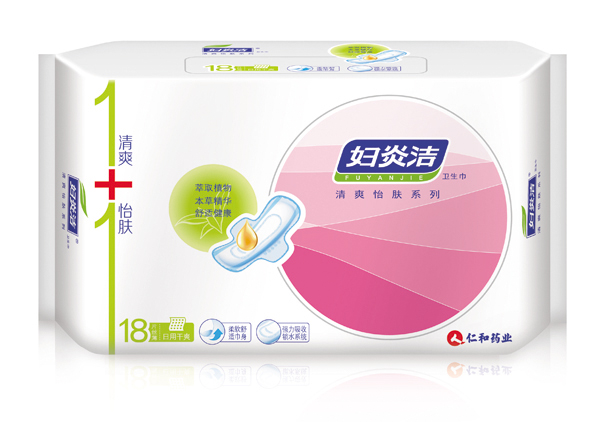  仁和藥業(yè)婦炎潔衛(wèi)生巾-日用干爽18片