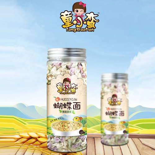  童小蠻鱈魚菠菜蝴蝶面-罐裝