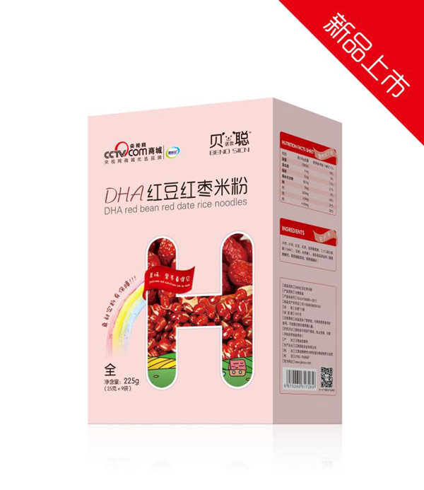  貝諾思聰DHA紅豆紅棗米粉盒裝