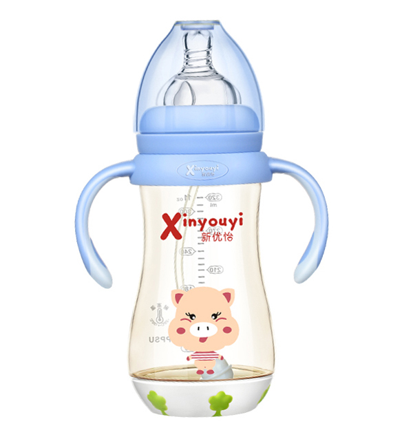    新優(yōu)怡PPSU奶瓶300ml 小豬 藍(lán)色