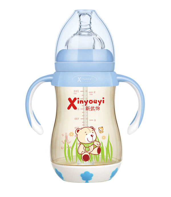 新優(yōu)怡PPSU奶瓶260ml-藍(lán)色小熊圖案-
