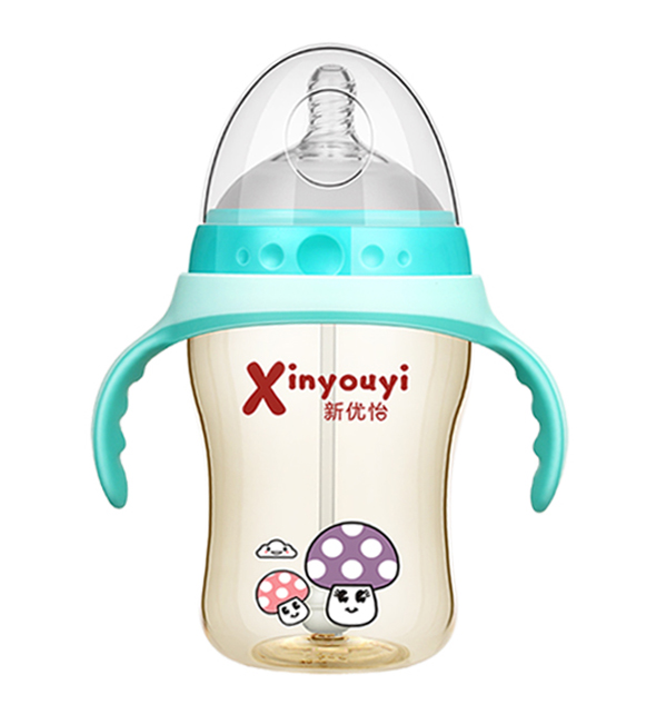    新優(yōu)怡超寬口PPSU奶瓶320ml 藍(lán)色