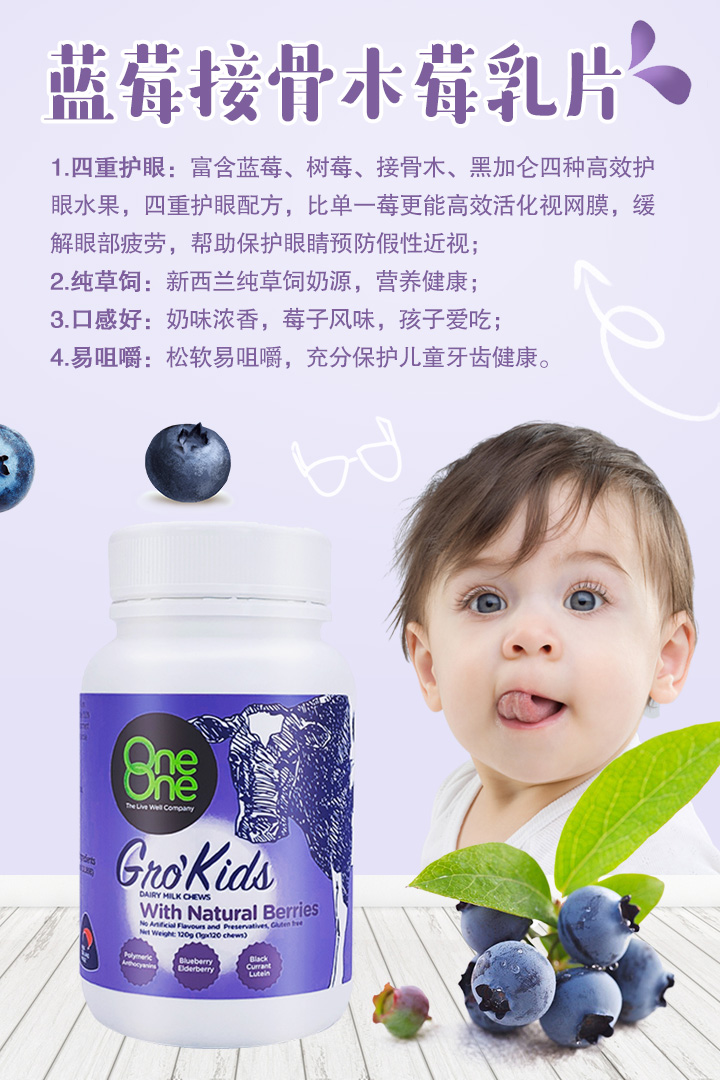  噢尼噢尼藍莓黑加侖乳片