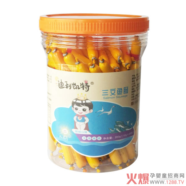 迪利凱特三文魚腸 軟彈可口美味營養(yǎng)