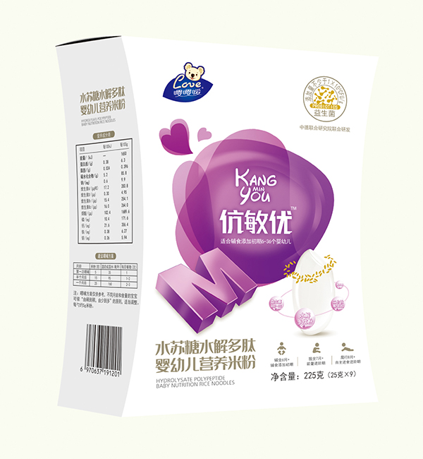   嚶嚶噯伉敏優(yōu)水蘇糖水解多肽營養(yǎng)米粉 盒裝