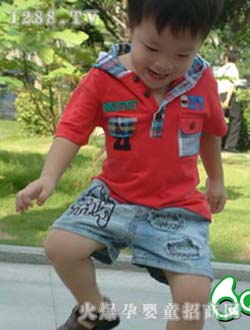 QQ星幼童紅色T恤