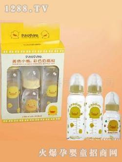 黃色小鴨彩色奶瓶組