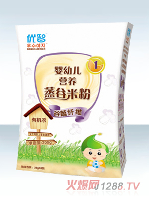 韓國優(yōu)智嬰幼兒谷蔬纖維蒸谷米粉