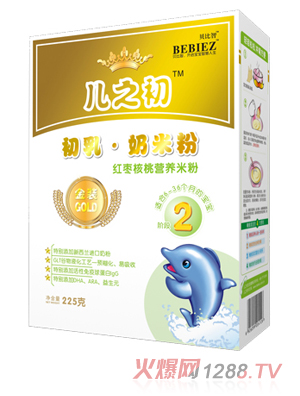 貝比智紅棗核桃營養(yǎng)米粉盒裝225g2段