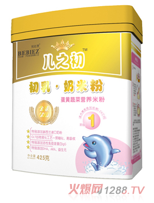 貝比智蛋黃蔬菜營養(yǎng)米粉罐裝425g1段