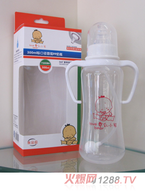 愛乳小熊300ml標(biāo)口徑pp圓弧奶瓶