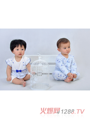 象比家族嬰童內(nèi)衣藍(lán)色