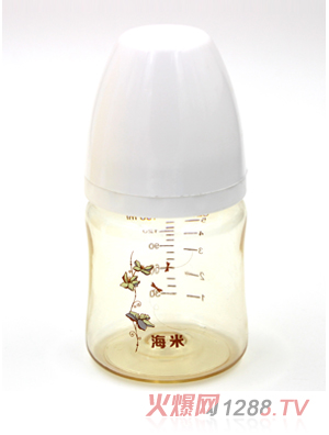 海米PPSU蕾絲印花寬口自動(dòng)奶瓶150ML白色