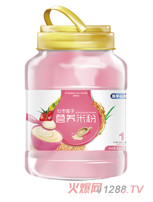 蓮子山莊紅棗蓮子營養(yǎng)米粉1段桶裝