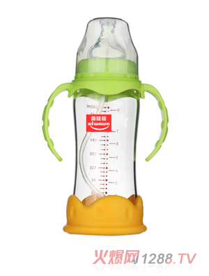 喜哇哇嬰幼兒玻璃奶瓶260ML