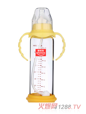 喜哇哇嬰幼兒玻璃奶瓶240ML