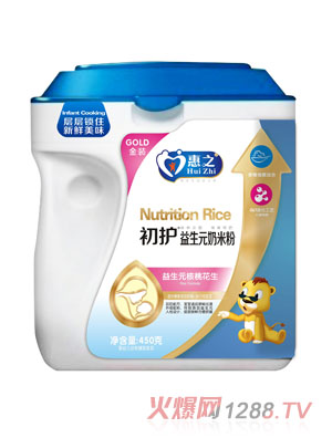 初護(hù)益生元核桃花生奶米粉手握桶450克