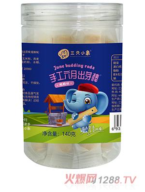 多可三只小象手工六月出芽棒 粗糧味