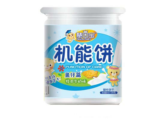 慧因?qū)汈~(yú)仔機(jī)能餅餅干桶裝