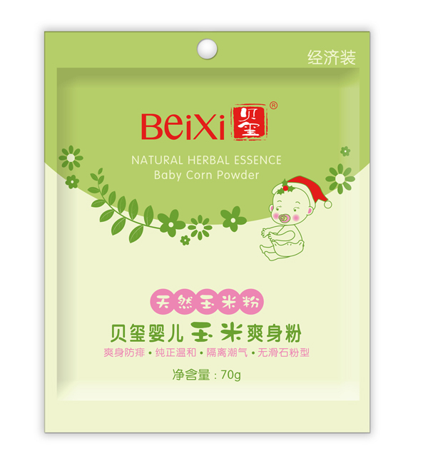  貝璽嬰兒玉米爽身粉經(jīng)濟袋裝